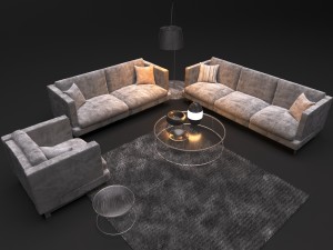 sofa natuzzi jeremy 2987 Model 3D