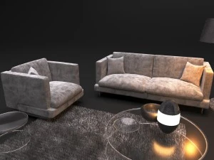 sof&aacute; natuzzi jeremy 2987 Modelo 3D
