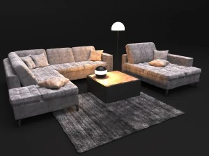 sofa natuzzi sawoy 2458 3D Model