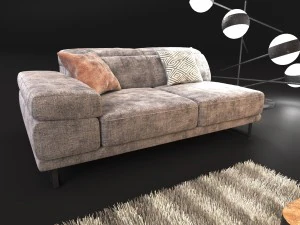 sof&aacute; em estilo moderno natuzzi preludio 2782 Modelo 3D