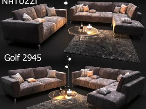canap&eacute; natuzzi golf 2945 Modèle 3D