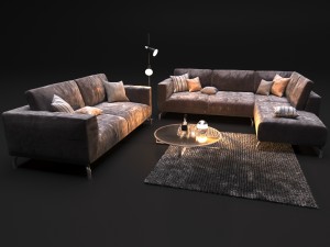 sofa natuzzi golf 2945 Model 3D
