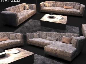 sofa in modern style natuzzi armonia 2788 3D Model
