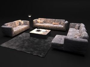sofa in modern style natuzzi armonia 2788 3D Model