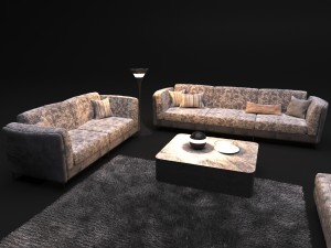 sofa in modern style natuzzi armonia 2788 3D Model