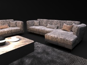 sofa in modern style natuzzi armonia 2788 3D Model