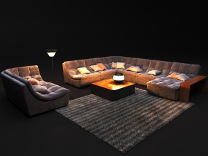 elegant sofa albertshtein lourens Modelo 3D