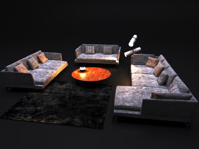 sofa flexfrom feel good large feel good ten large 3D Модель .c4d .max .obj .3ds .fbx .stl .blend 