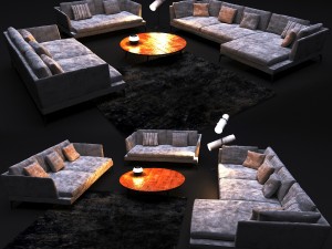 sofa flexfrom feel good large feel good ten large 3D Модель