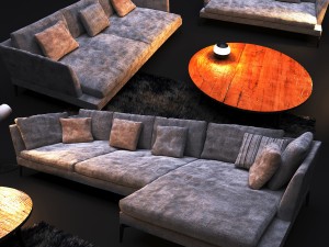 sofa flexfrom feel good large feel good ten large 3D Модель