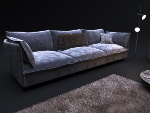 sofa in modern style natuzzi cambre 2638 Model 3D