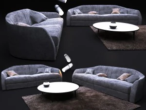 canap&eacute; de style moderne Alfred Modèle 3D