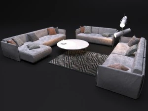 sof&aacute; flexform edmond Modelo 3D