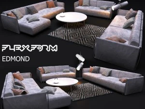 sof&aacute; flexform edmond Modelo 3D