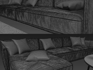 sof&aacute; flexform edmond Modelo 3D