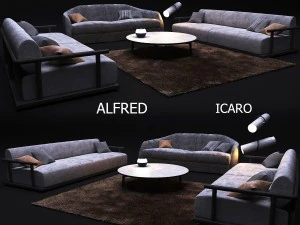 sofa Alfred i sofa Icaro Model 3D
