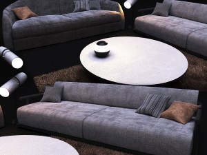 sofa alfred and sofa icaro 3D 모델