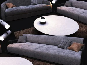 sofa alfred and sofa icaro 3D Model
