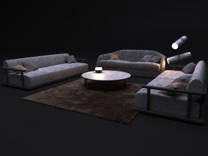sofa alfred and sofa icaro 3D 모델