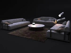 sofa alfred and sofa icaro 3D Model