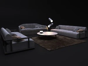sofa alfred and sofa icaro 3D Model