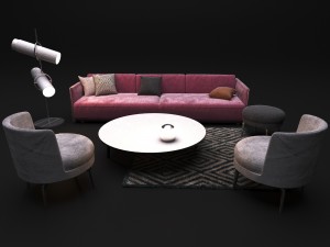 sits sofa contemporary realistic niels gammelgaard modular sofa opera armchair divano angol 3D Модель