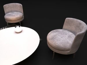 sits sofa contemporary realistic niels gammelgaard modular sofa opera armchair divano angol 3D Model
