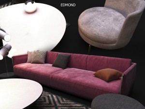sits sofa contemporary realistic niels gammelgaard modular sofa opera armchair divano angol 3D Модель