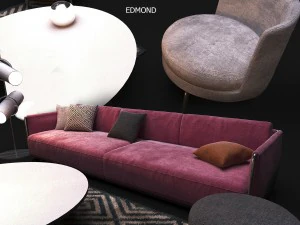 sits sofa contemporary realistic niels gammelgaard modular sofa opera armchair divano angol 3D Model