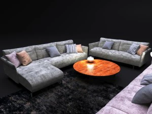 sofa in modern style natuzzi tenore 2787 3D Model