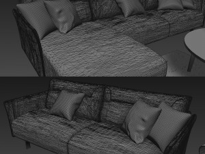 sofa in modern style natuzzi tenore 2787 Model 3D