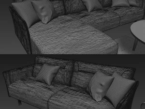 sofa in modern style natuzzi tenore 2787 3D Model