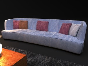 sofa in modern style flexform francis Model 3D