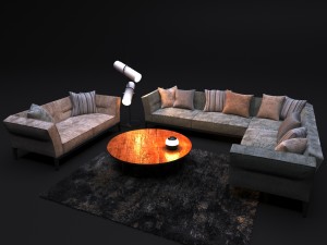 sofa in modern style flexform adda 3D Модель