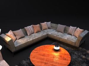 sofa in modern style flexform adda 3D Модель