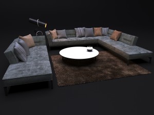 sofa flexform adda 3D-Modell