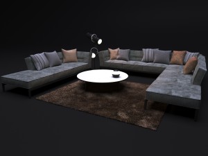sofa flexform adda 3D-Modell