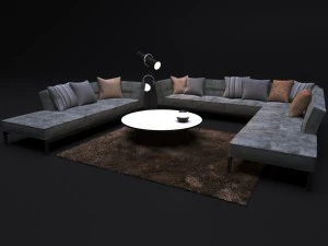 canap&eacute; flexform adda Modèle 3D