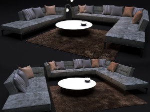 sofa flexform adda 3D Model