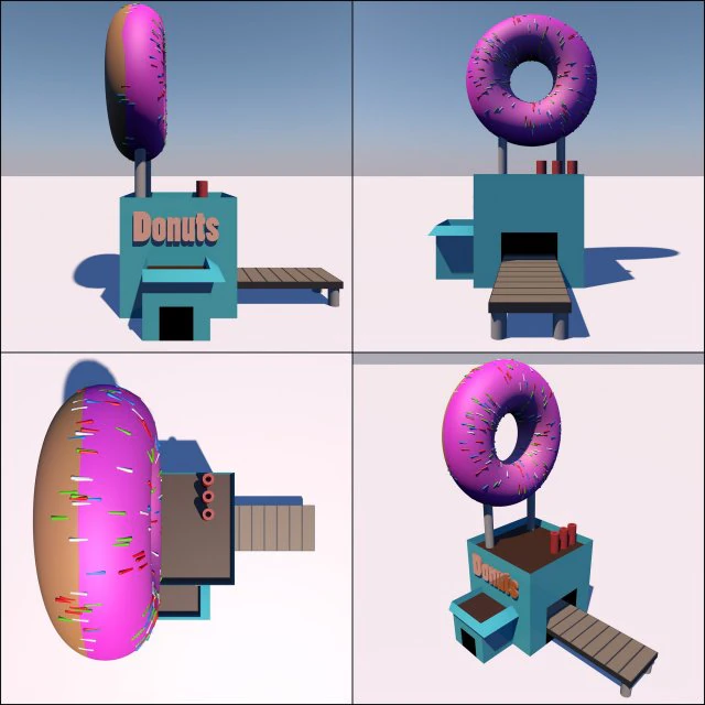donut 3D Model .c4d .max .obj .3ds .fbx .stl .blend 