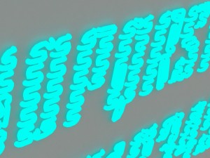 neon letters Model 3D