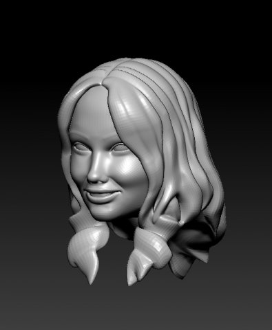 female head 3d print model 3D 打印模型 .c4d .max .obj .3ds .fbx .stl .blend 