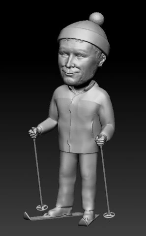 funny skier 3D Print Model .c4d .max .obj .3ds .fbx .stl .blend