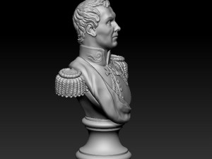 russian officer bust 3D 打印模型