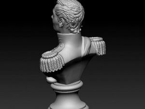 russian officer bust 3D 打印模型