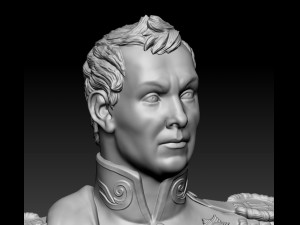 russian officer bust 3D 打印模型