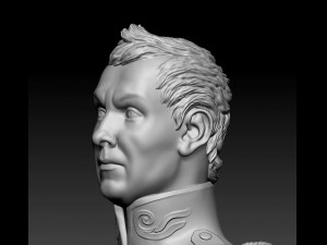 russian officer bust 3D 打印模型
