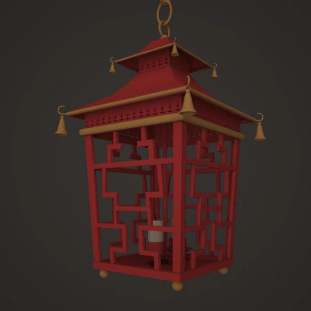 中国灯笼 3D 模型 .c4d .max .obj .3ds .fbx .stl .blend 