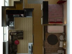 int&eacute;rieur de l'appartement Modèle 3D