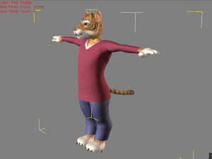 tiger cartoon character 3D 모델